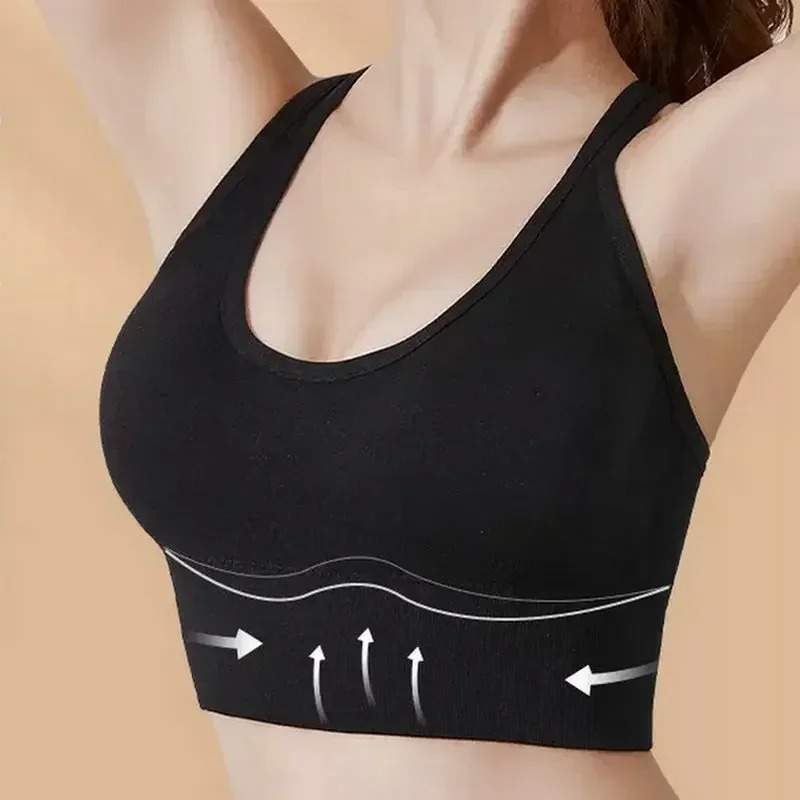 T Shirt Bra Seamless - Shockproof Buckle Sports Bra Women Padded