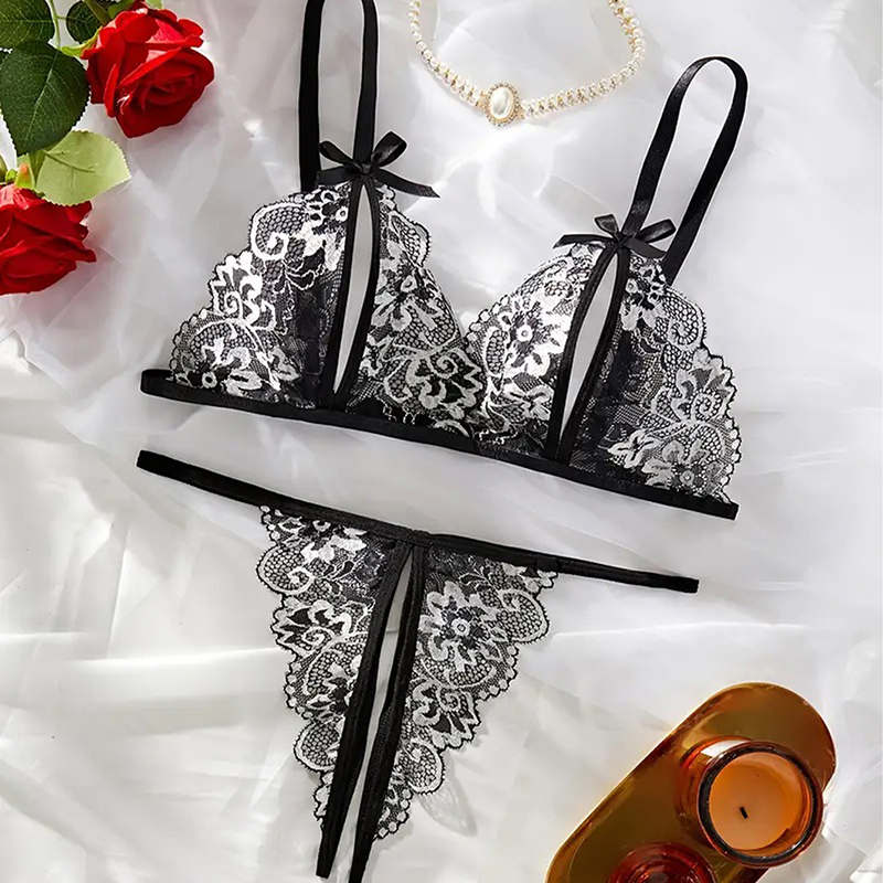 Black Hot Crotchless Sexy Wome - Sheer Bra Lace incelemesi ve fiyatı