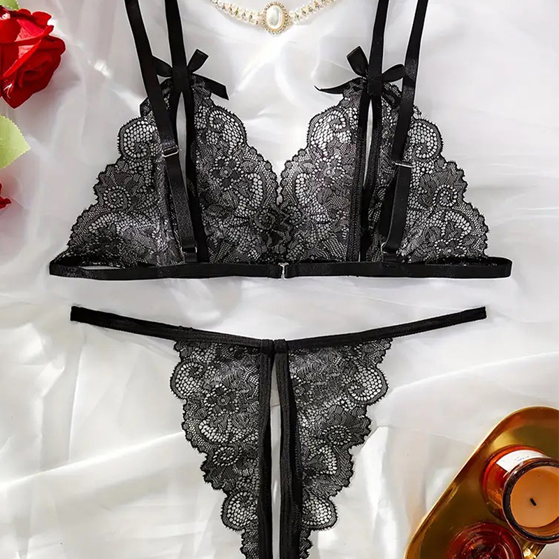 Black Hot Crotchless Sexy Wome - Sheer Bra Lace incelemesi ve fiyatı