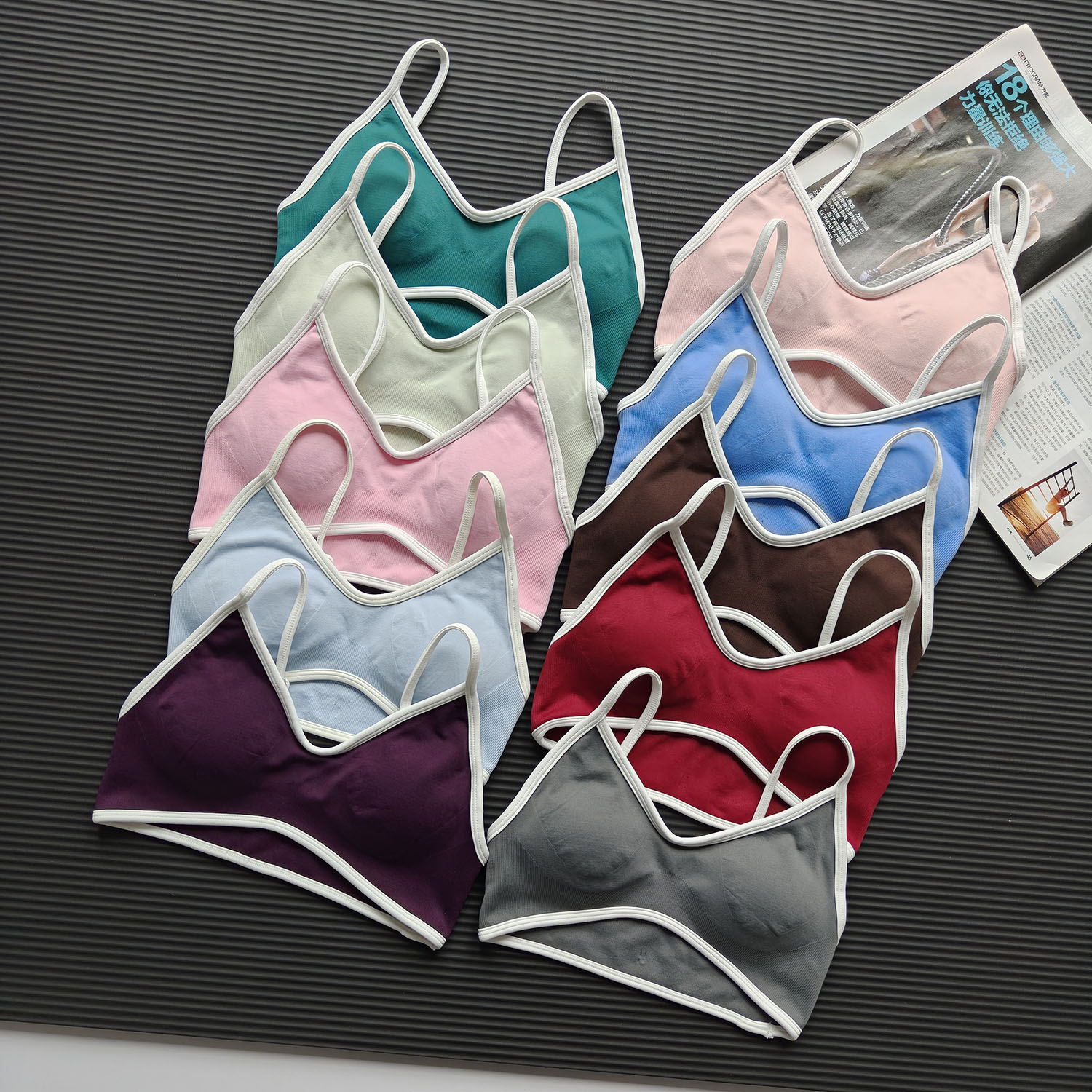 Contrast Color Women's Seamles - Sports Bra Racerback incelemesi ve fiyatı