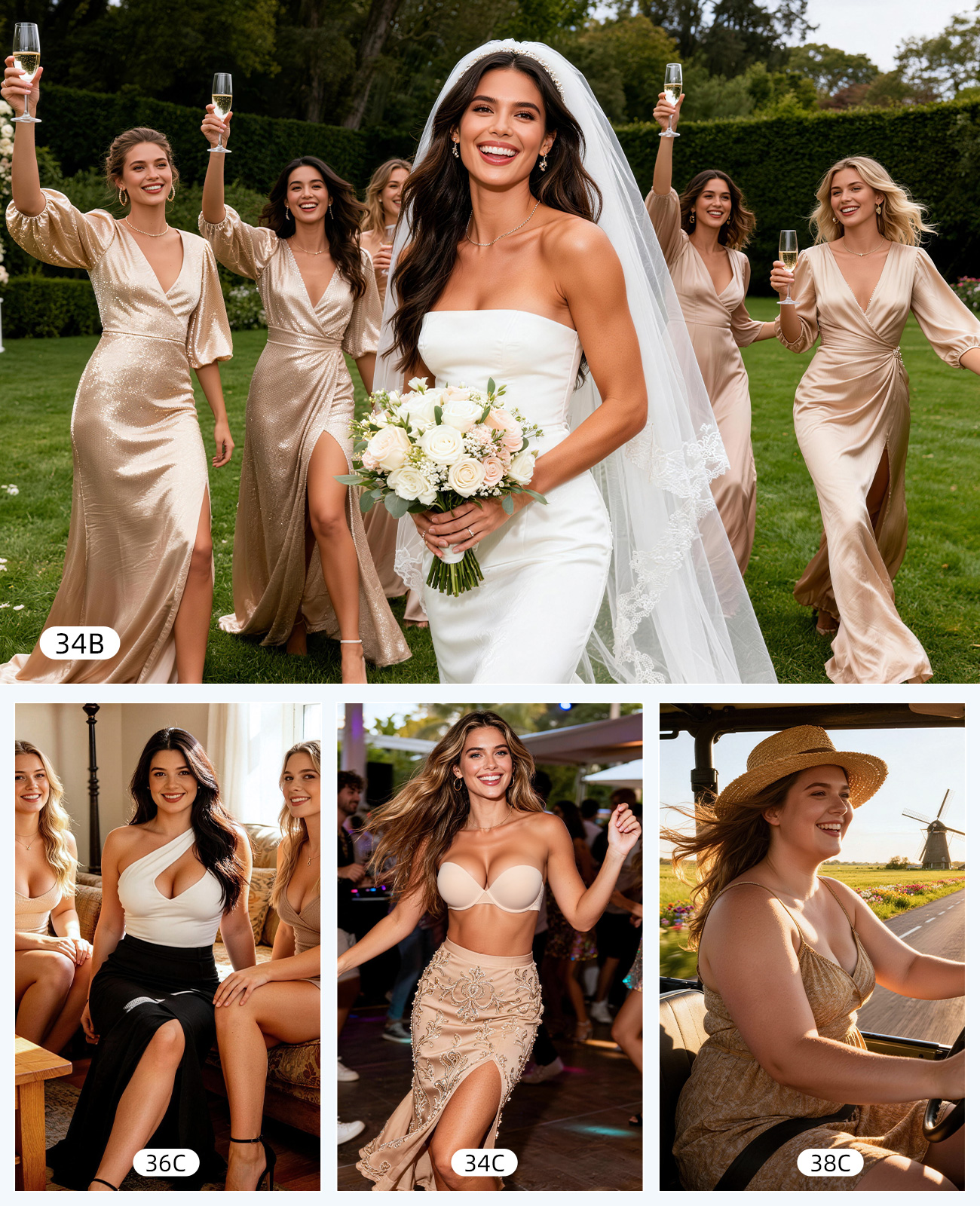 New Push Up Bra Women Lace Pad - Convertible Bra Multiway incelemesi ve fiyatı