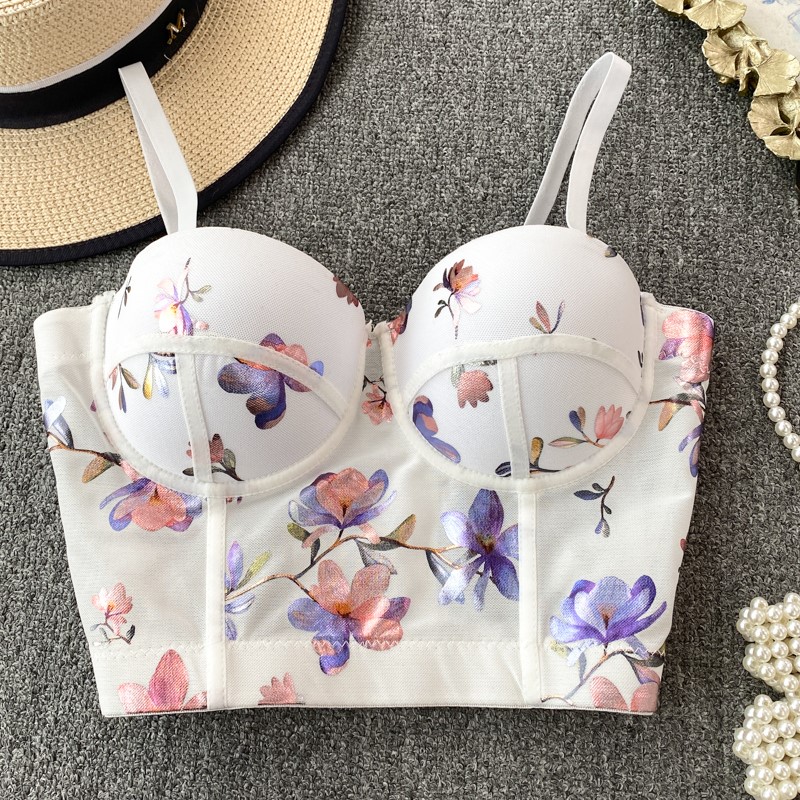 Women Sexy Floral printed Cors - Cotton Bra Everyday incelemesi ve fiyatı