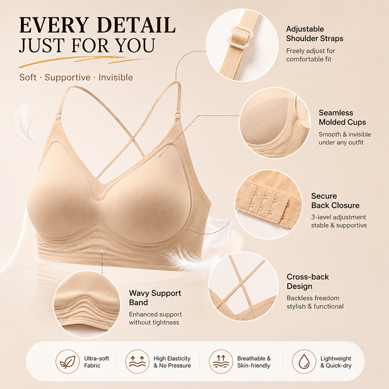 FINETOO Seamless Wave Support  - Sleep Bra Bralette incelemesi ve fiyatı