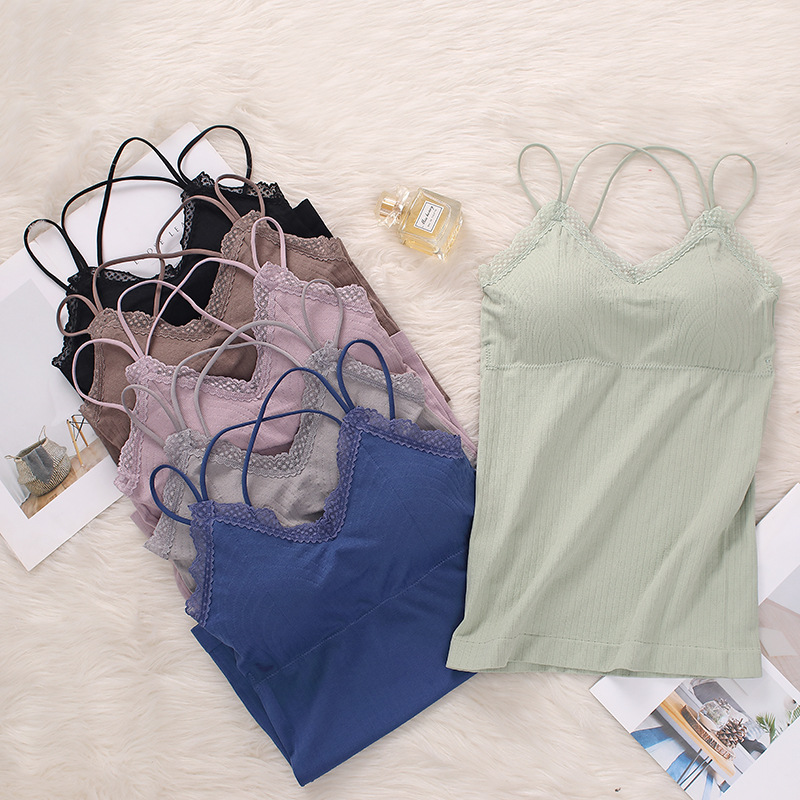 Women Padded Tank Top Seamless - T Shirt Bra Seamless incelemesi ve fiyatı