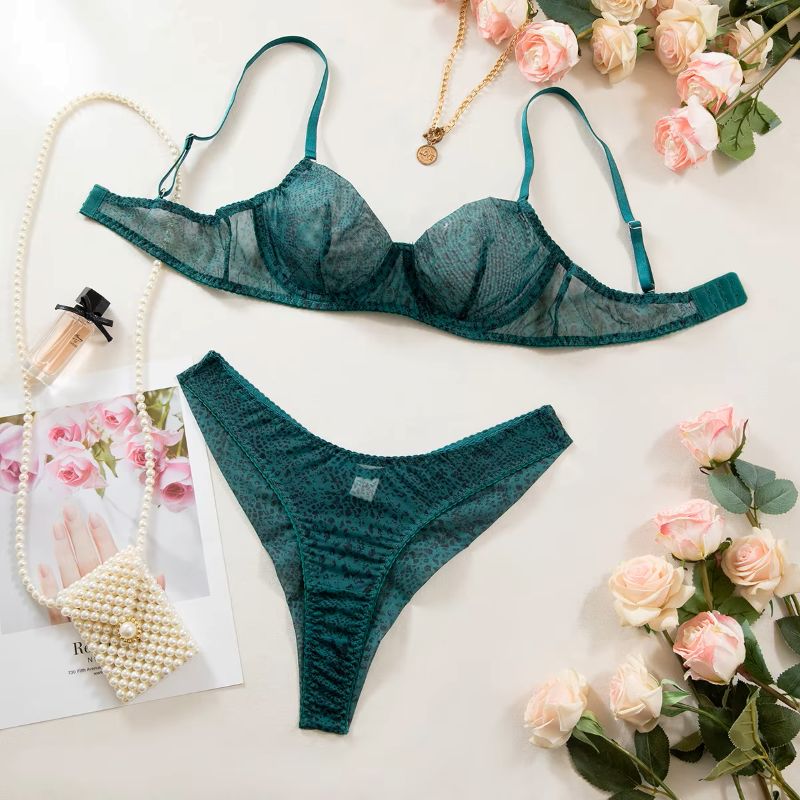 2pcs/Set Woman Lingerie Gather - Sheer Mesh Bra incelemesi ve fiyatı