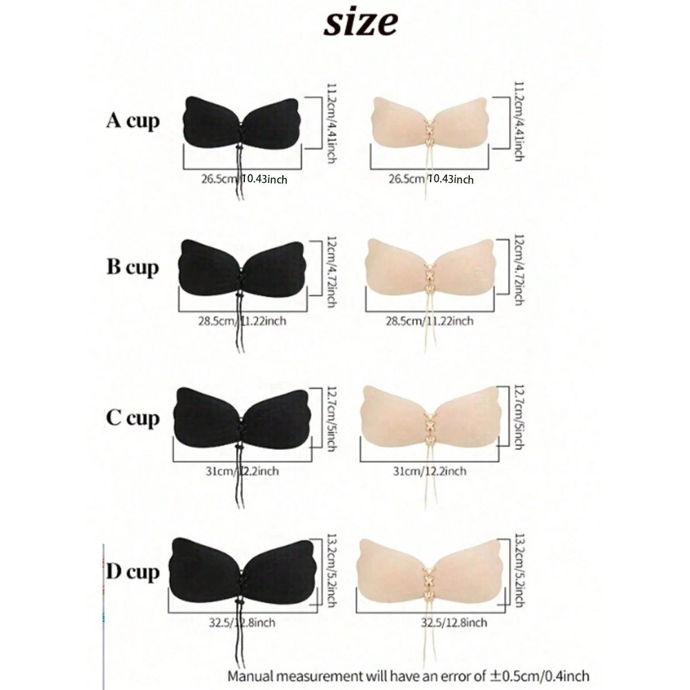 1/2pcs Wing-Shaped Adhesive Br - Push Up Bra Silicone incelemesi ve fiyatı