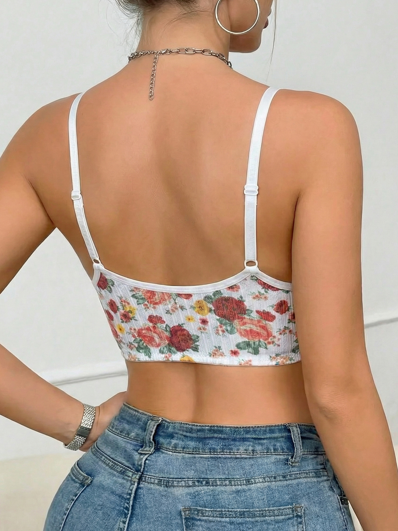 1pc Women's Floral Print Wirel - Wirefree Bra Comfort incelemesi ve fiyatı