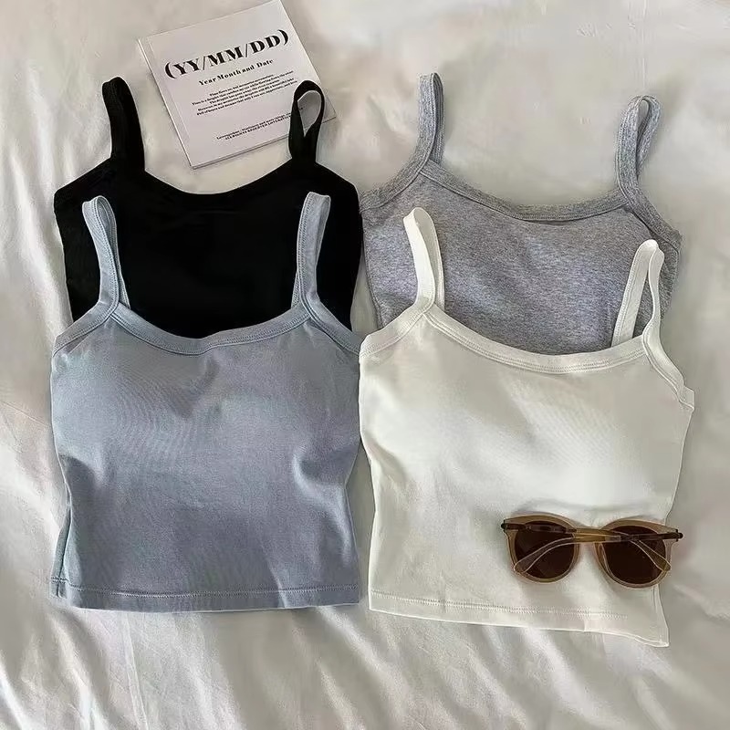 Crop Top Women Sexy Sleeveless - T Shirt Bra Seamless incelemesi ve fiyatı